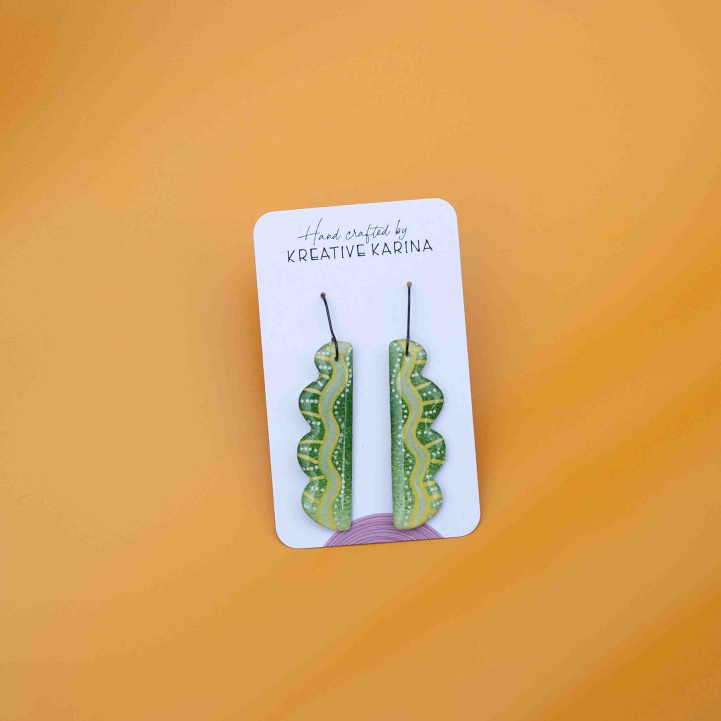 Hand Painted Resin Earrings