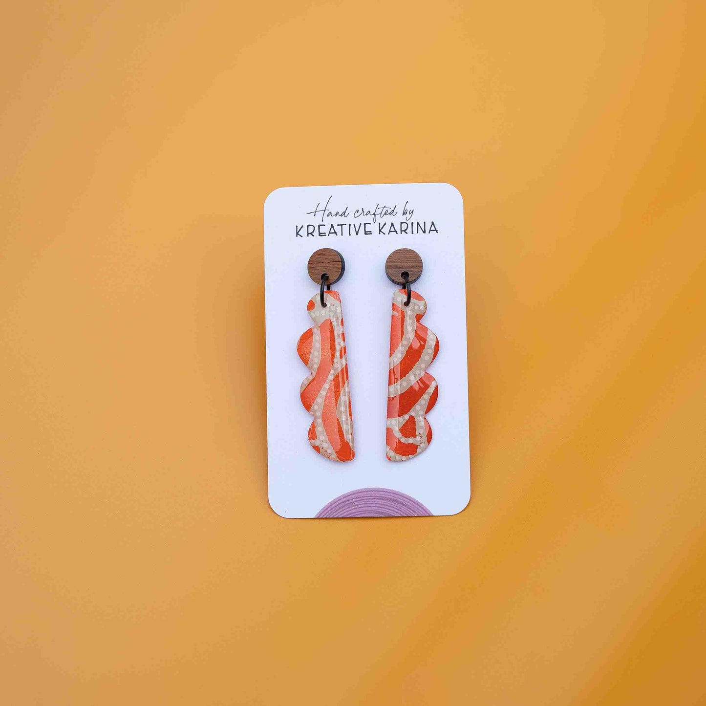 Hand Painted Resin Dangle Studs