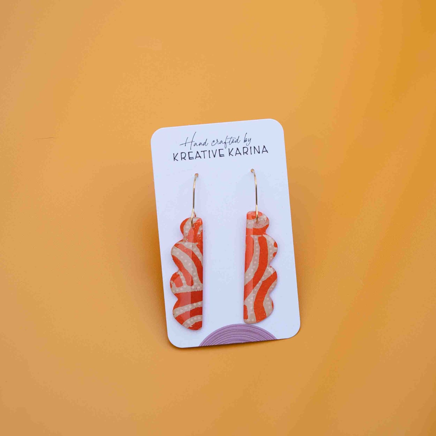 Hand Painted Resin Earrings