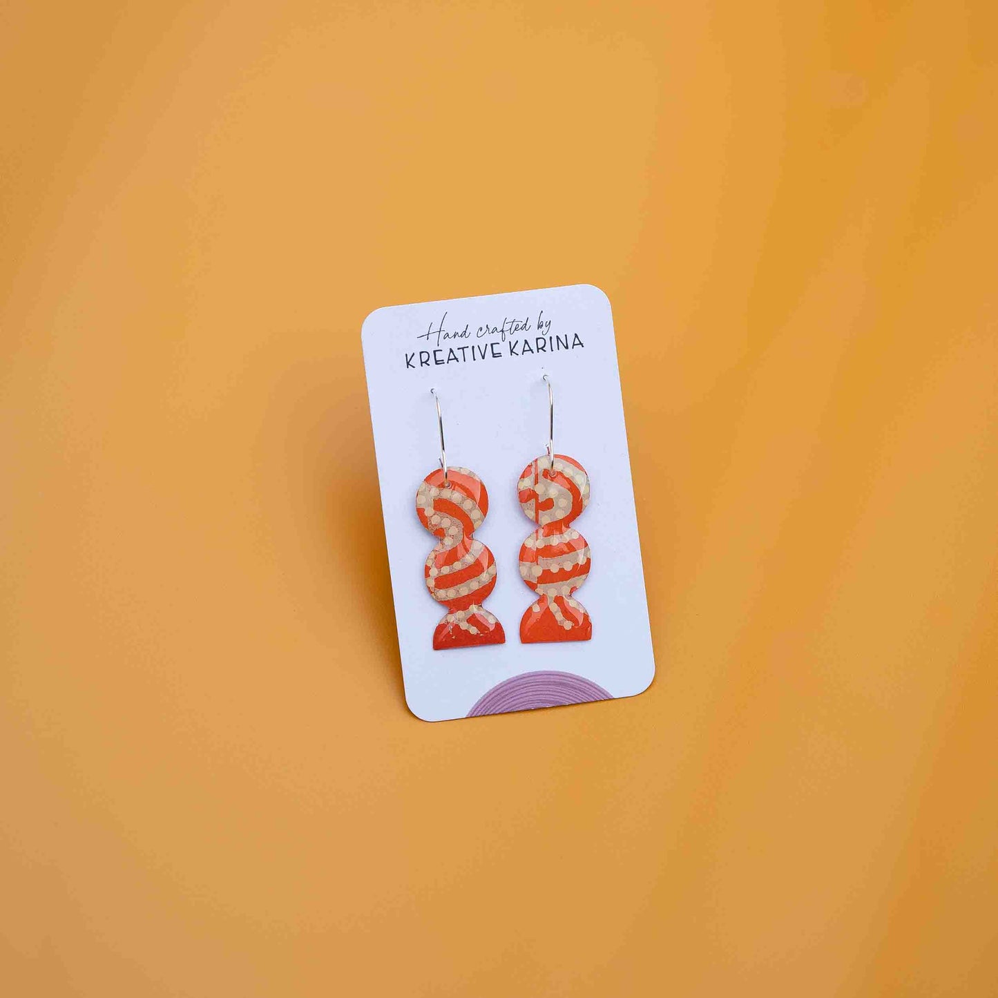 Hand Painted Resin Earrings