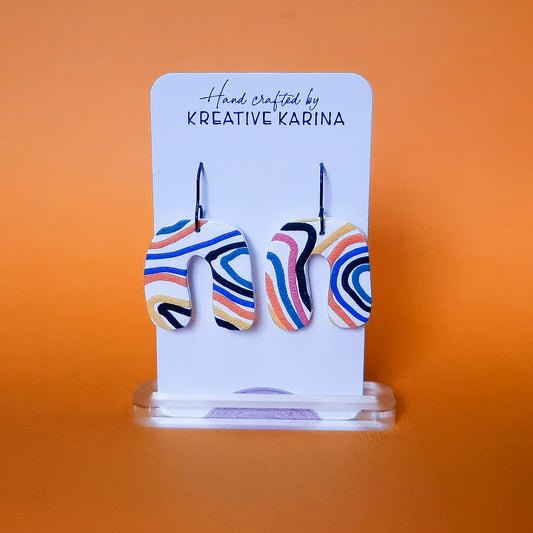 Polymer clay dangle earrings